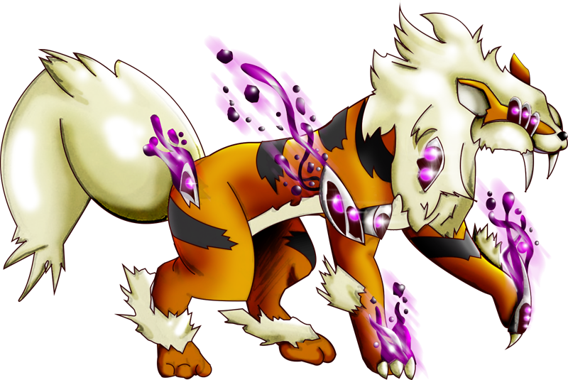 Mega Arcanine Cyborg Pokédex - Mega Arcanine (800x535), Png Download