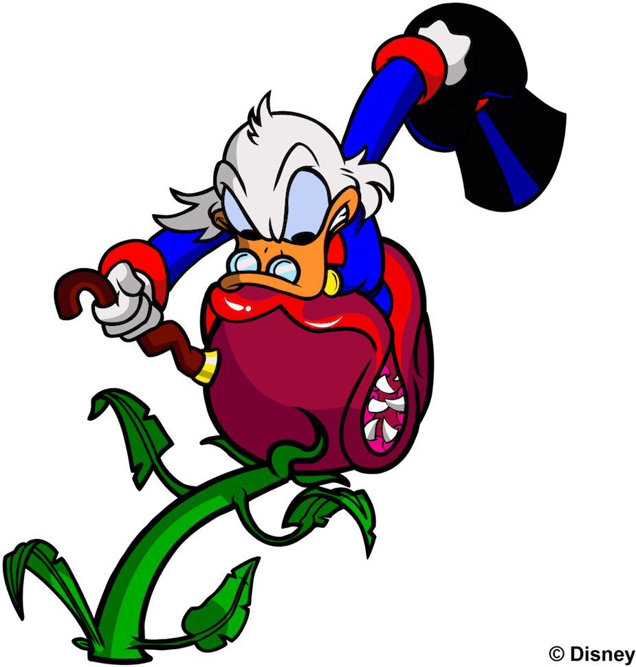 Scrooge Mcduck With Duck-eating Plant - Ducktales Remastered Scrooge Mcduck (1000x1000), Png Download