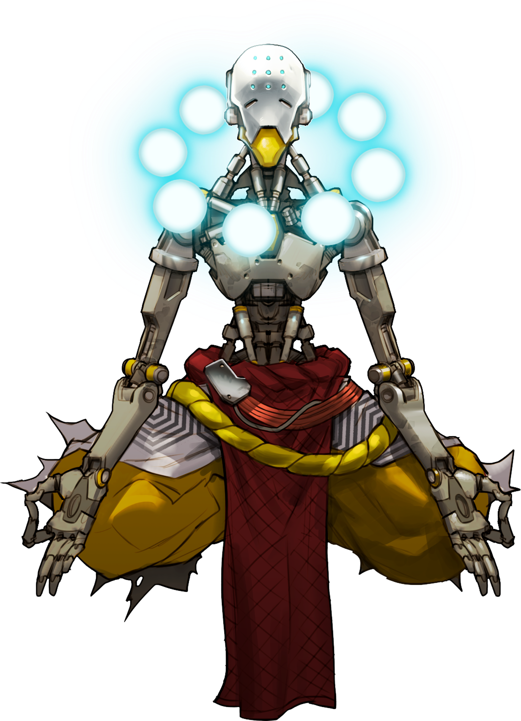 Overwatch Zenyatta Concept Art (3569x3198), Png Download