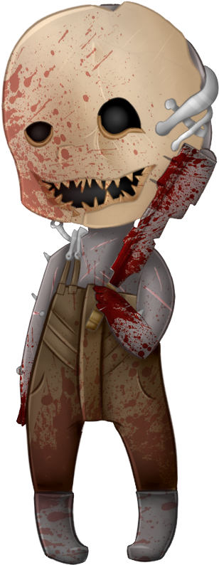 Killer Drawing Dead By Daylight - Dead By Daylight Trapper Chibi (600x900), Png Download