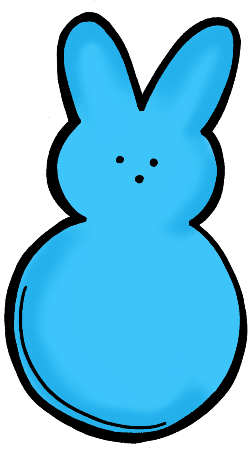 Peeps Svg Cartoon - Easter Bunny Peeps Clipart (957x1600), Png Download
