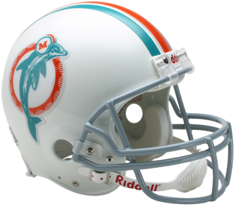 Miami Dolphins Vsr4 Authentic Throwback Helmet - New England Patriots Helmet (480x442), Png Download