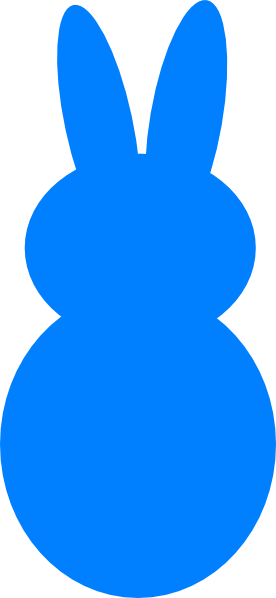 Free Peeps Cliparts - Free Bunny Silhouette Clip Art (276x598), Png Download