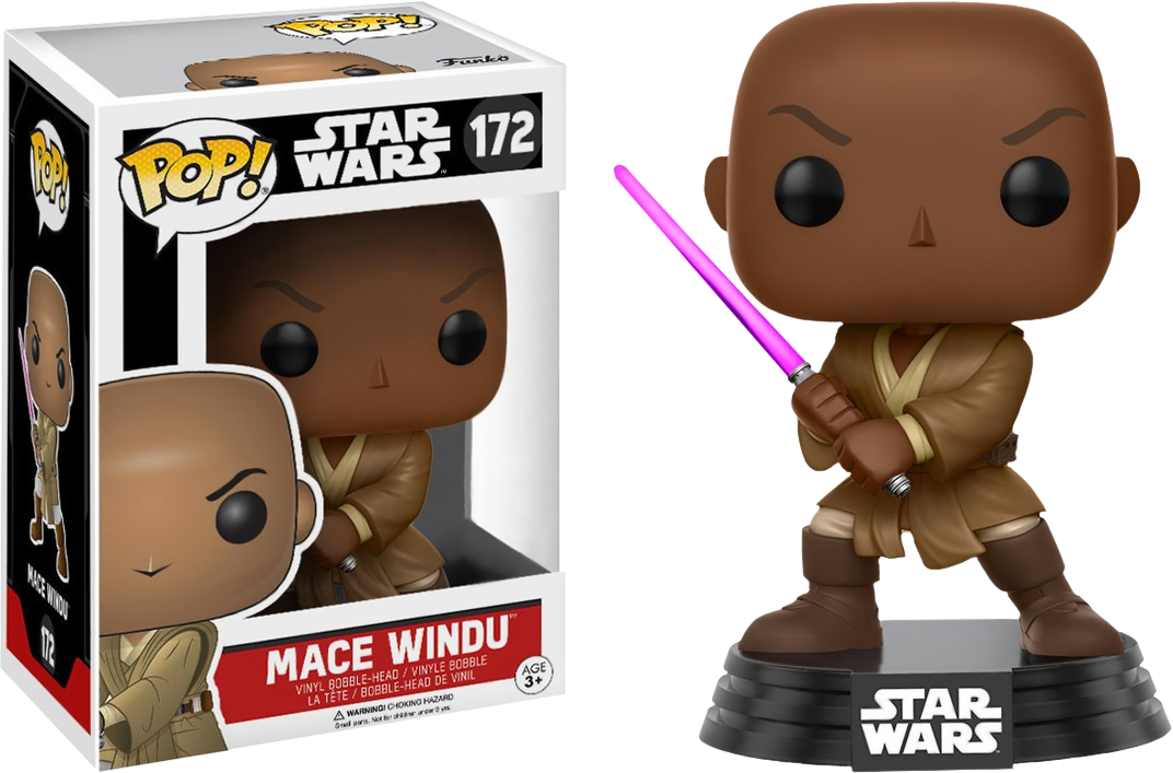 Star - Funko Pop Mace Windu (1072x707), Png Download