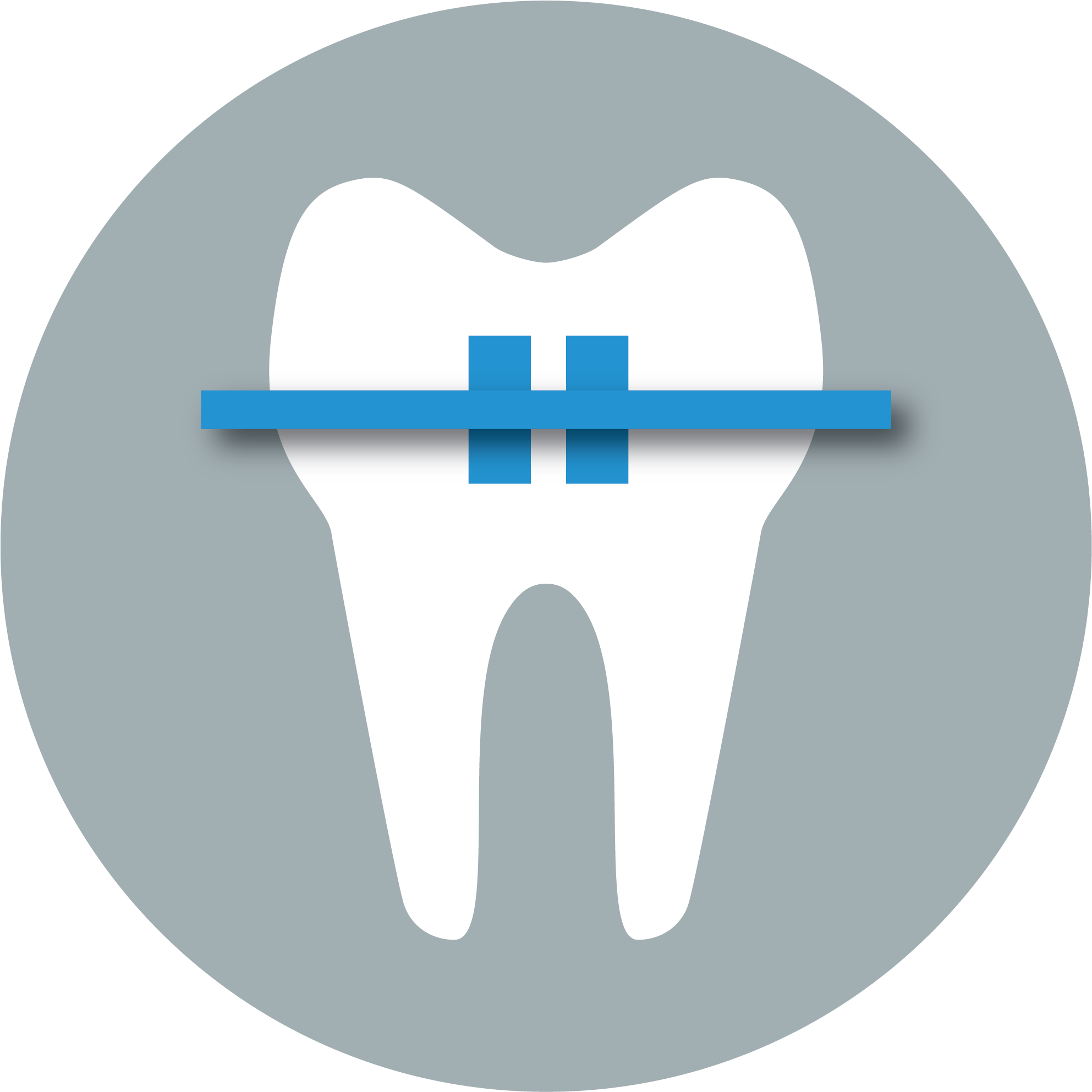 Ortodoncia, Corporación Dental - Logo De Diente Con Bracket (2083x2083), Png Download