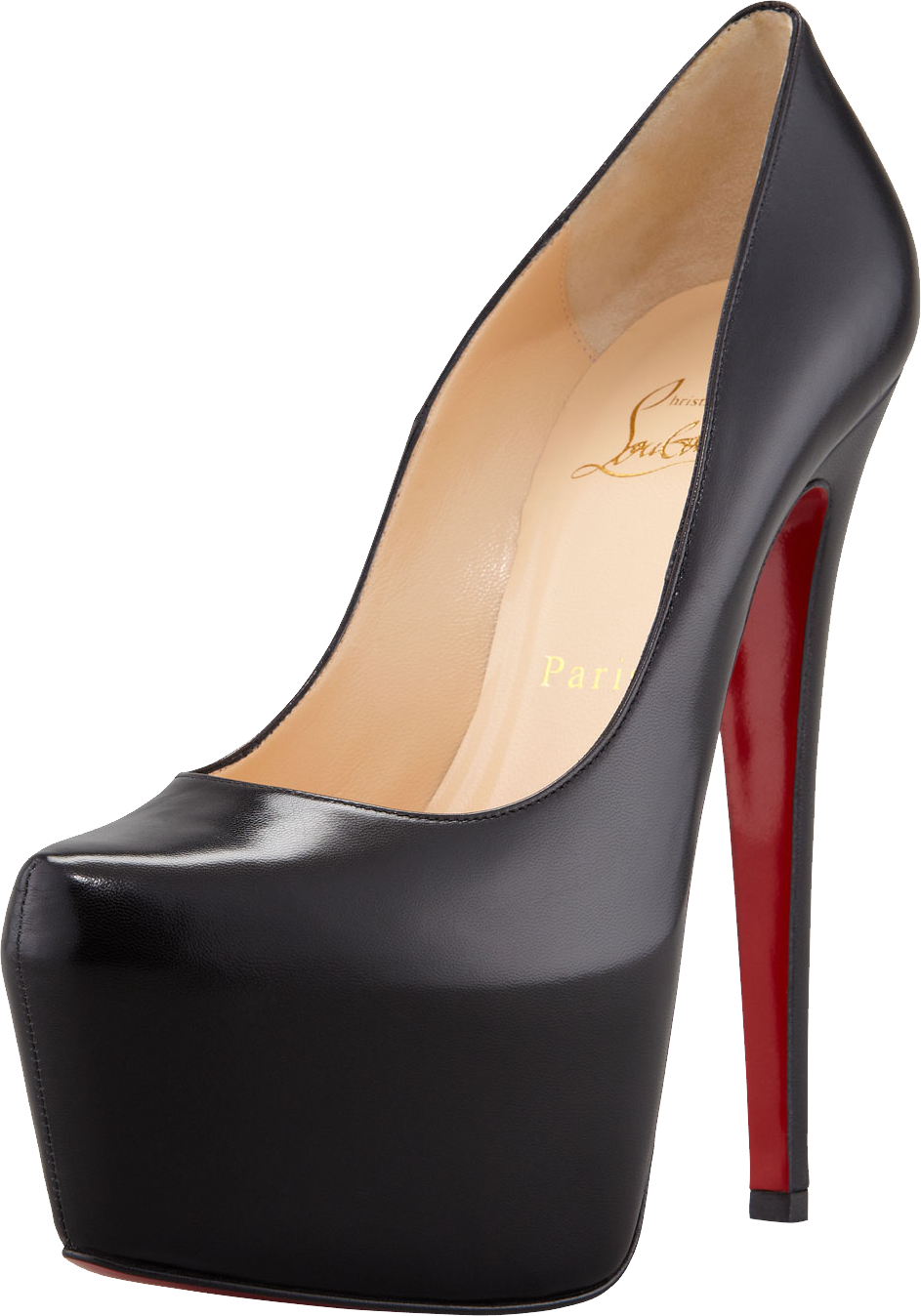 Louboutin Women's High Quality Png Image - Louboutin Black Platform Heels (943x1348), Png Download