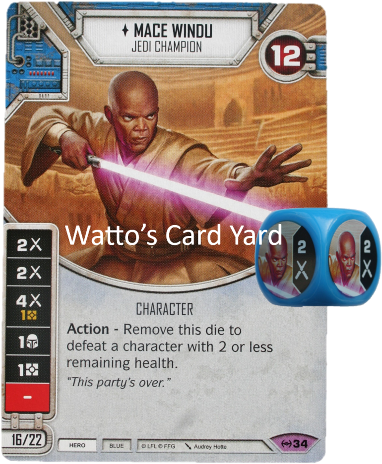 Mace Windu, Jedi Champion - Star Wars Destiny: Empire At War Booster Pack (810x999), Png Download
