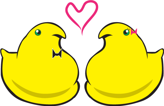 Banner Free Stock Black And White - Peeps (567x368), Png Download