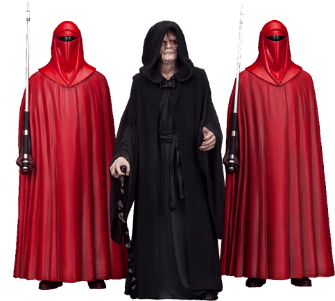 Emperor Palpatine With Royal Guards Artfx Statue Set - Kotobukiya Artfx+ Star Wars Emperor Palpatine With (600x600), Png Download