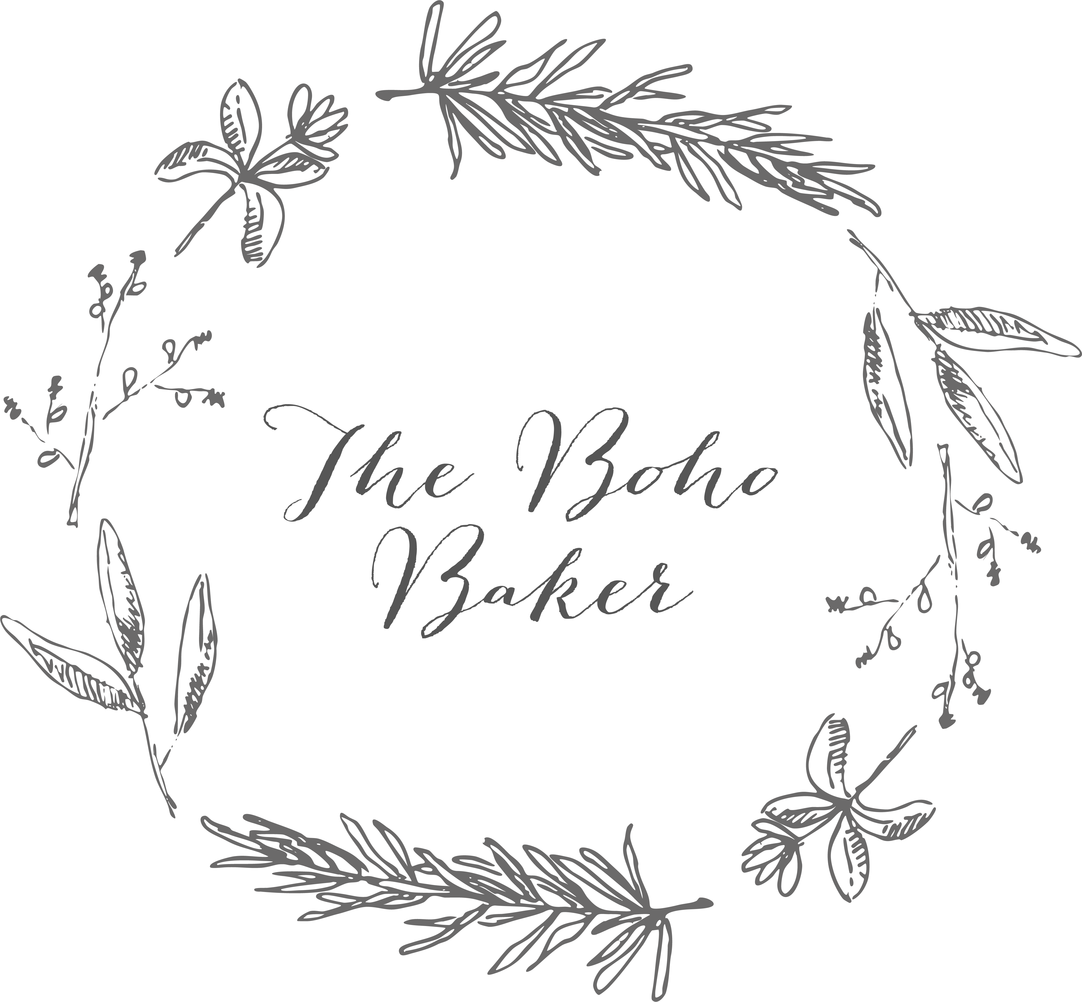 The Boho Baker - Boho Floral Png (4327x4009), Png Download