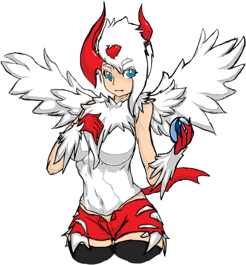 Shiny Mega Absol By M E Lowell - Human Shiny Mega Absol (894x894), Png Download