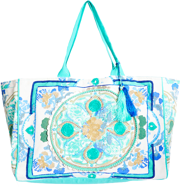 Boho Beach Bag Sea - Bag (787x704), Png Download