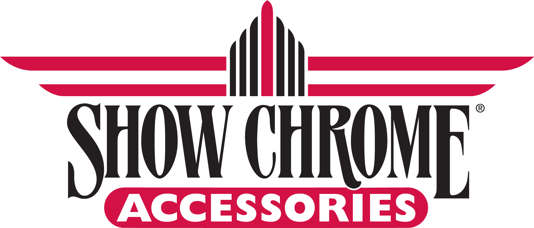 Show Chrome Accessories Black-pms200 For Light Bkgrds - Show Chrome Accessories (2100x1050), Png Download