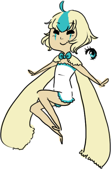 “ Tried To Design A Jirachi But How Do I Make Clothes - Cartoon (374x569), Png Download