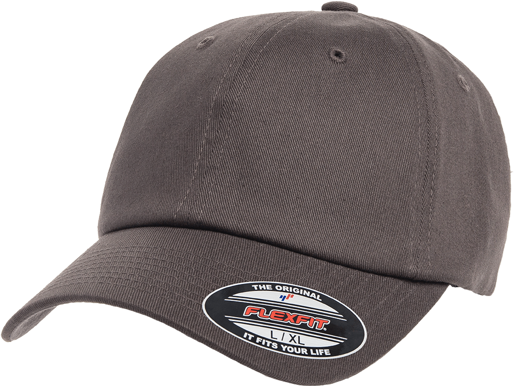 Picture Of 6745 Flexfit Cotton Twill Dad Hat - Flexfit Herringbone Melange Cap - Black / Heather Grey (1100x770), Png Download
