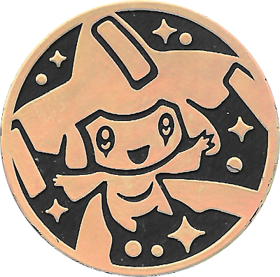 Vs6 Gold Jirachi Coin Card Scan (400x396), Png Download
