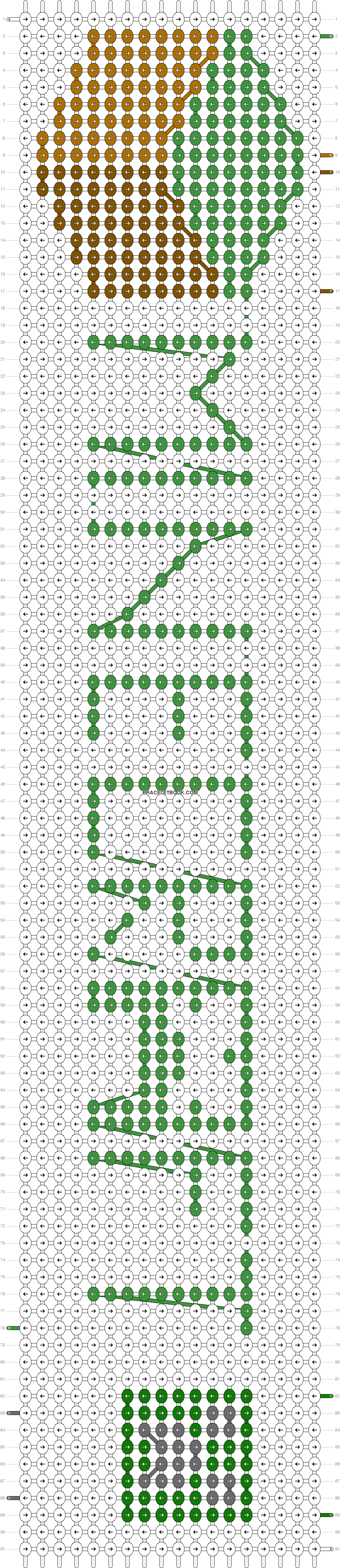 Alpha Pattern - Friendship Bracelet (1052x4804), Png Download