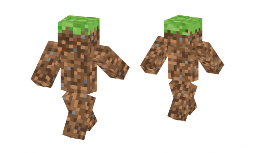 Minecraft Skin Dirt Camo (500x300), Png Download