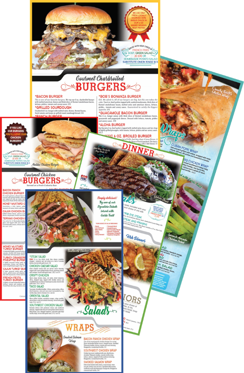 Click Below To View Our Many Menus - Bob's Burgers & Brew (500x763), Png Download