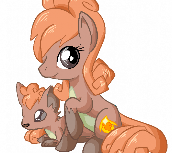 Pokemon Diamond Vulpix 1074630 Artistpaintsplatter - Mlp Pokemon Vulpix (678x600), Png Download