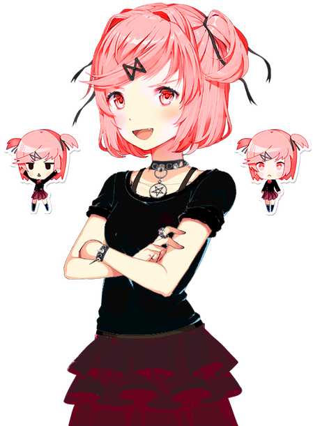 Since People Seemed To Like My Yuri Edit, Here's A - Goth Natsuki Ddlc (768x768), Png Download