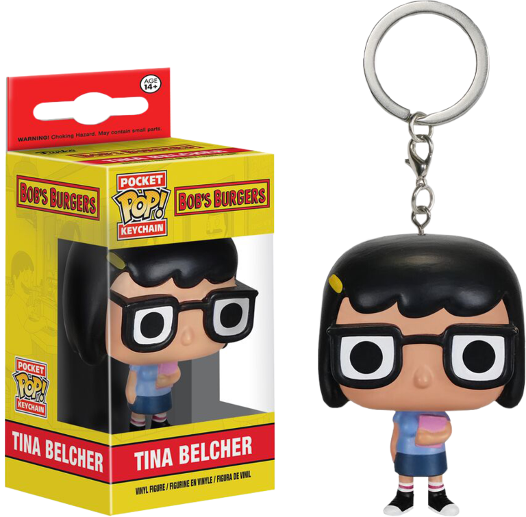 Tina Belcher Pocket Pop Vinyl Keychain - Bob's Burgers Funko Keychain (768x755), Png Download