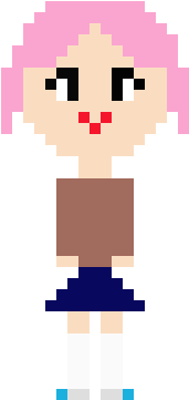 Ddlc Natsuki - Pixel Card Png (670x520), Png Download