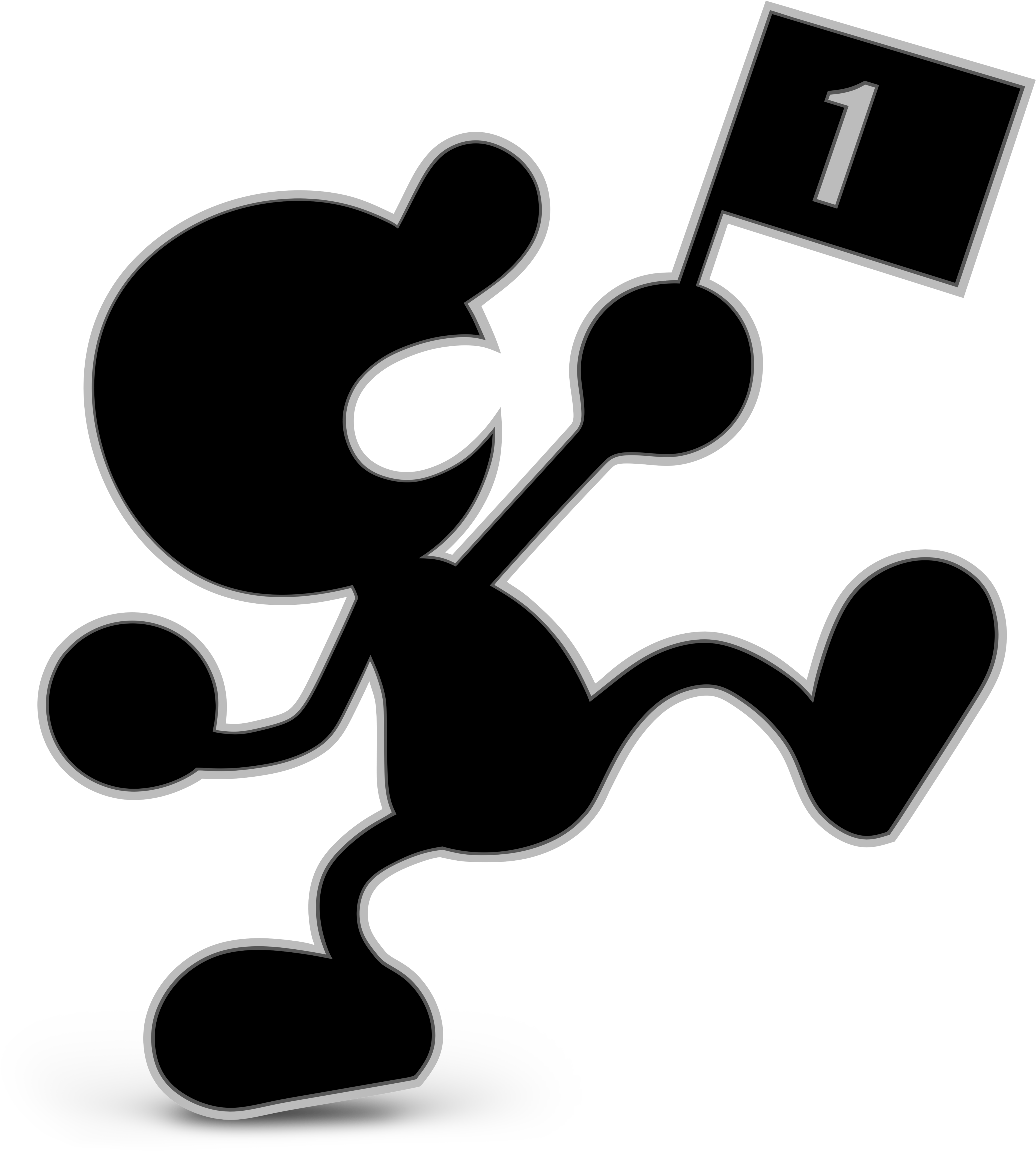Mr Game And Watch Smash Ultimate (4389x4389), Png Download
