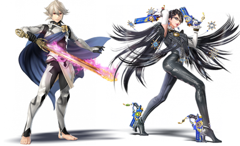 Bayonetta And Corrin Dlc Released For Smash Bros - Super Smash Bros Bayonetta Png (770x470), Png Download