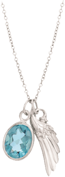 Blue Topaz Gemstone Necklace (900x900), Png Download