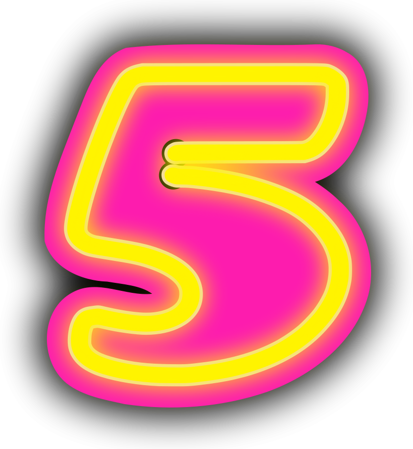 Clipart Png File Tag List, Clip Arts Svg File - Number Five Png (828x900), Png Download