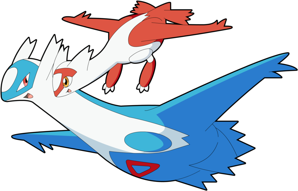 Latias And Latios Siblings (1048x762), Png Download