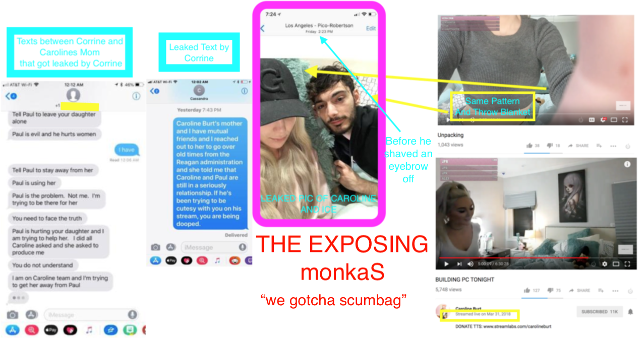 More Proof - Ice And Caroline Leaked Text (1280x699), Png Download