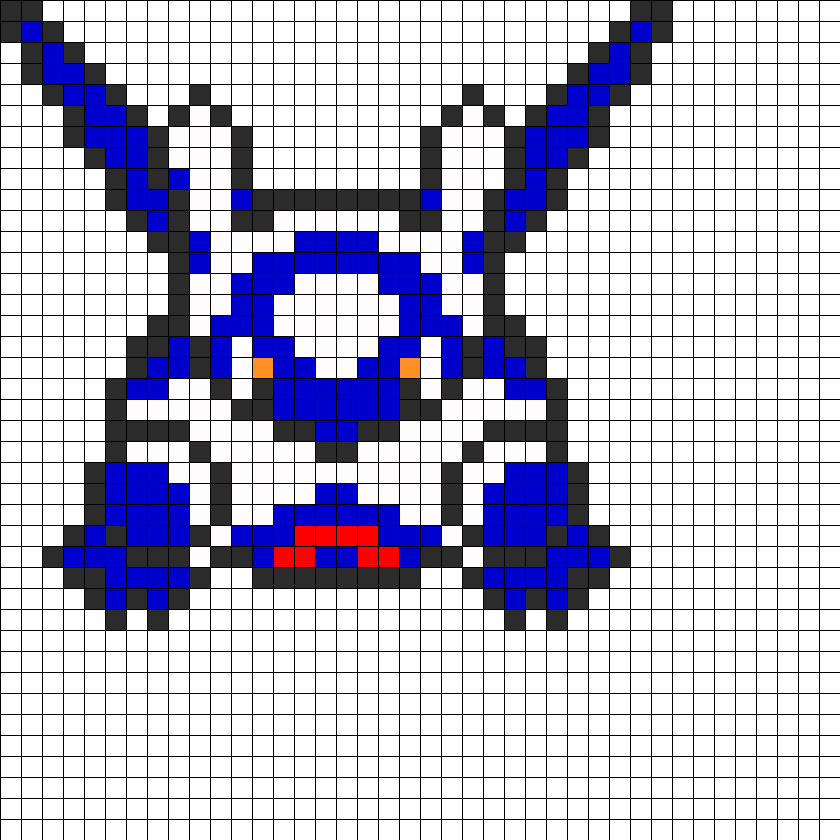 Latios Pokemon Perler Bead Pattern / Bead Sprite - Pixel Art Pokemon Latios (840x840), Png Download