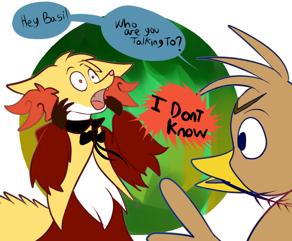 The Misadventures Of Basil The Delphox - Cartoon (980x810), Png Download