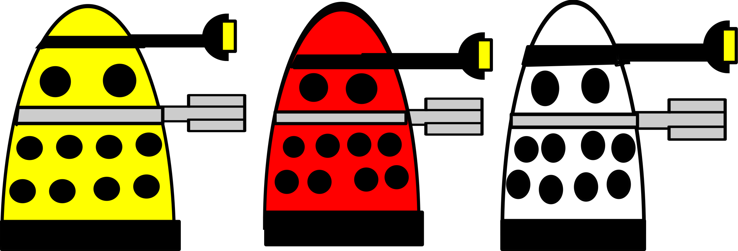 Dalek Png (2400x819), Png Download