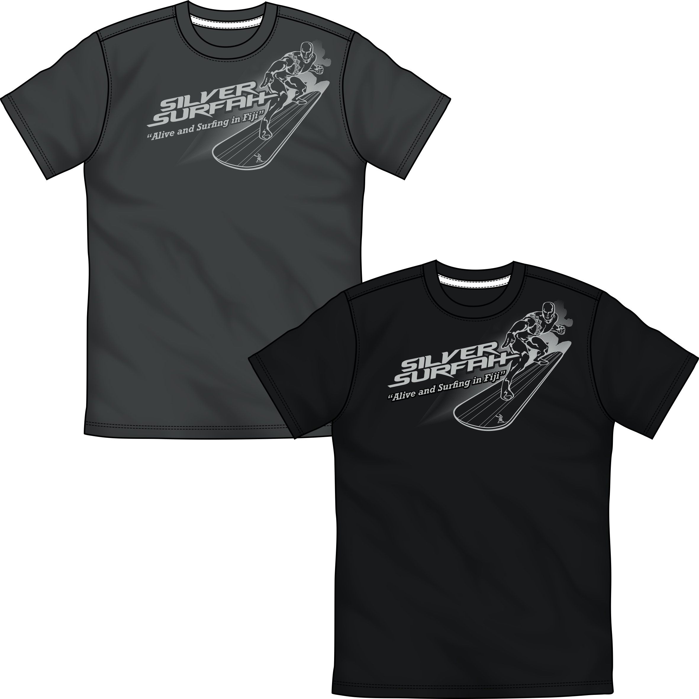 Viti Surf Legend “silver-surfer” Tee - H&m Magliette Ragazza (2362x2362), Png Download