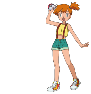 Her Three Elder Sisters Are Gym Leaders Of Cerulean - Cartoon (349x460), Png Download