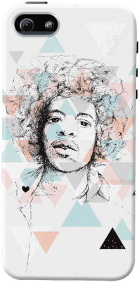 Jimi Hendrix Case For Iphone 5/5s - Work Of Art (300x400), Png Download