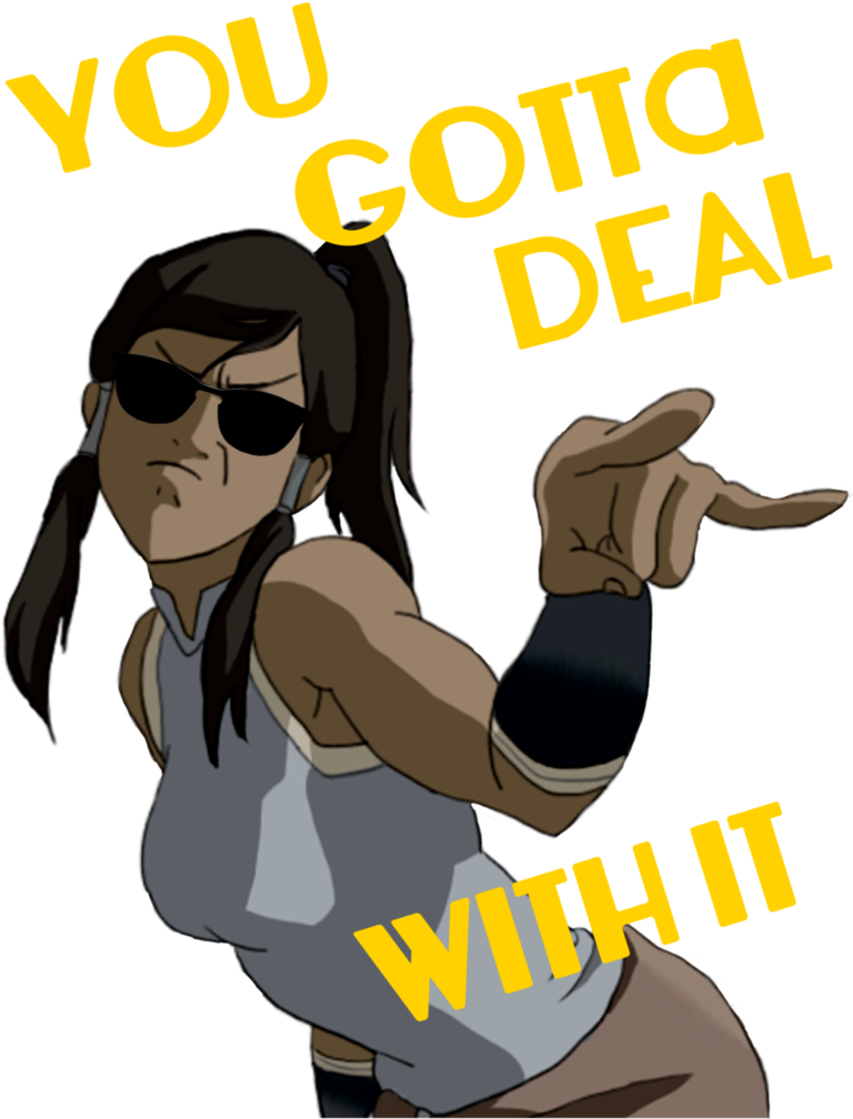 ☐not Rekt ☑rekt - Redbubble Lok - Korra Deal With It (suit Version, No (774x1032), Png Download