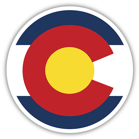 Colorado Flag Circle Bumper Sticker - Funny Colorado Slogans (720x720), Png Download