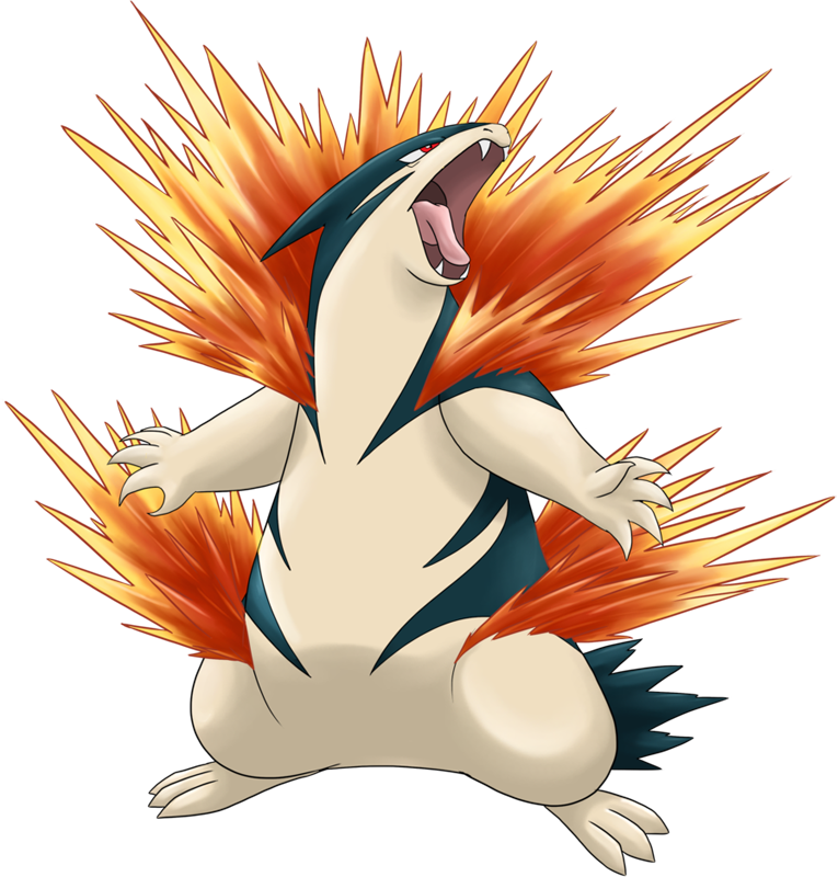 Mega Typhlosion Pokédex - Pokemon Cyndaquil Mega Evolution (765x800), Png Download