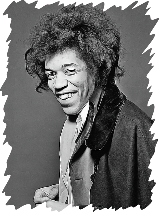 Bleed Area May Not Be Visible - Jimi Hendrix Live (525x700), Png Download