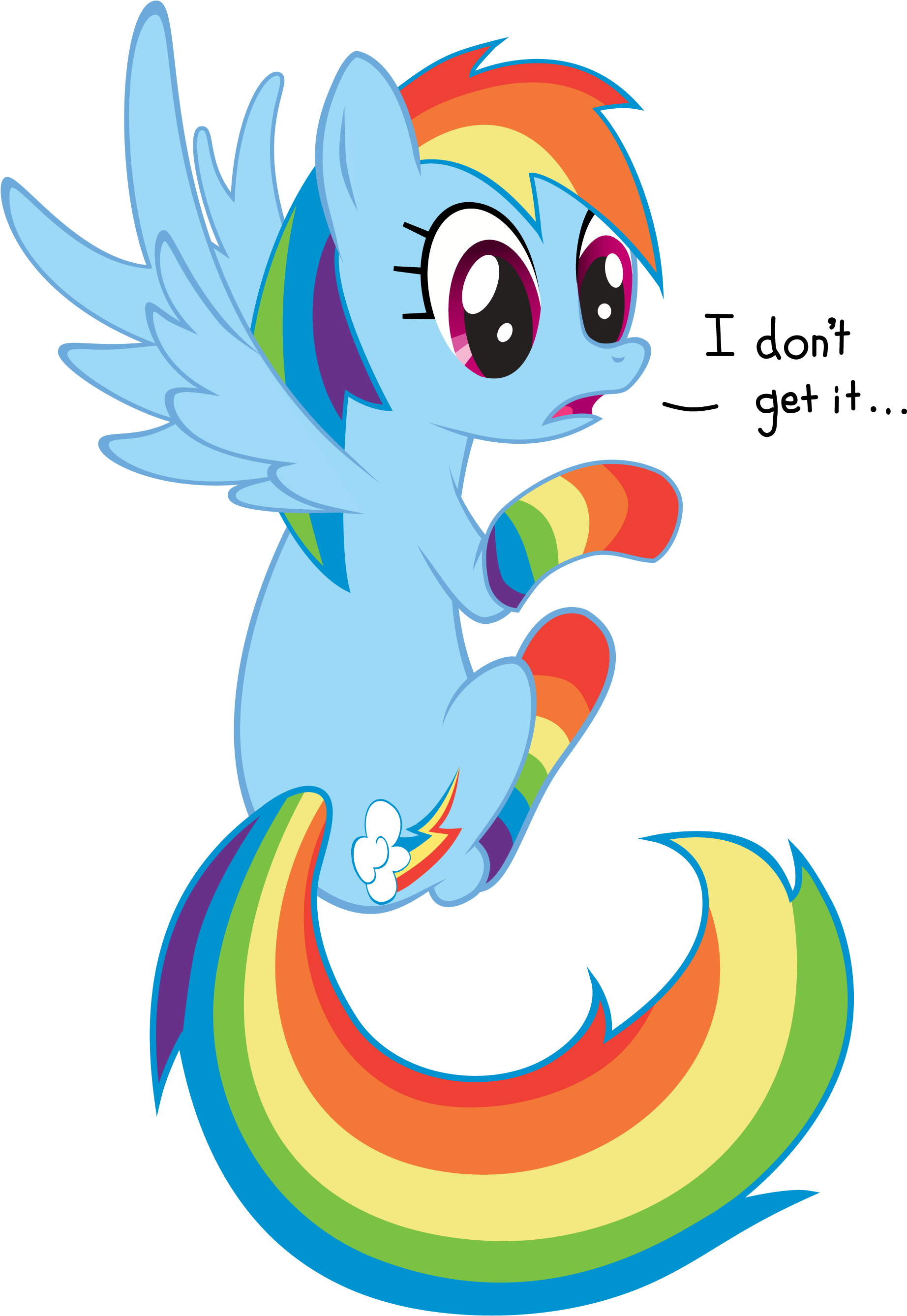 I Dont It Rainbow Dash Twilight Sparkle Pinkie Pie - Rainbow Dash (2040x3072), Png Download