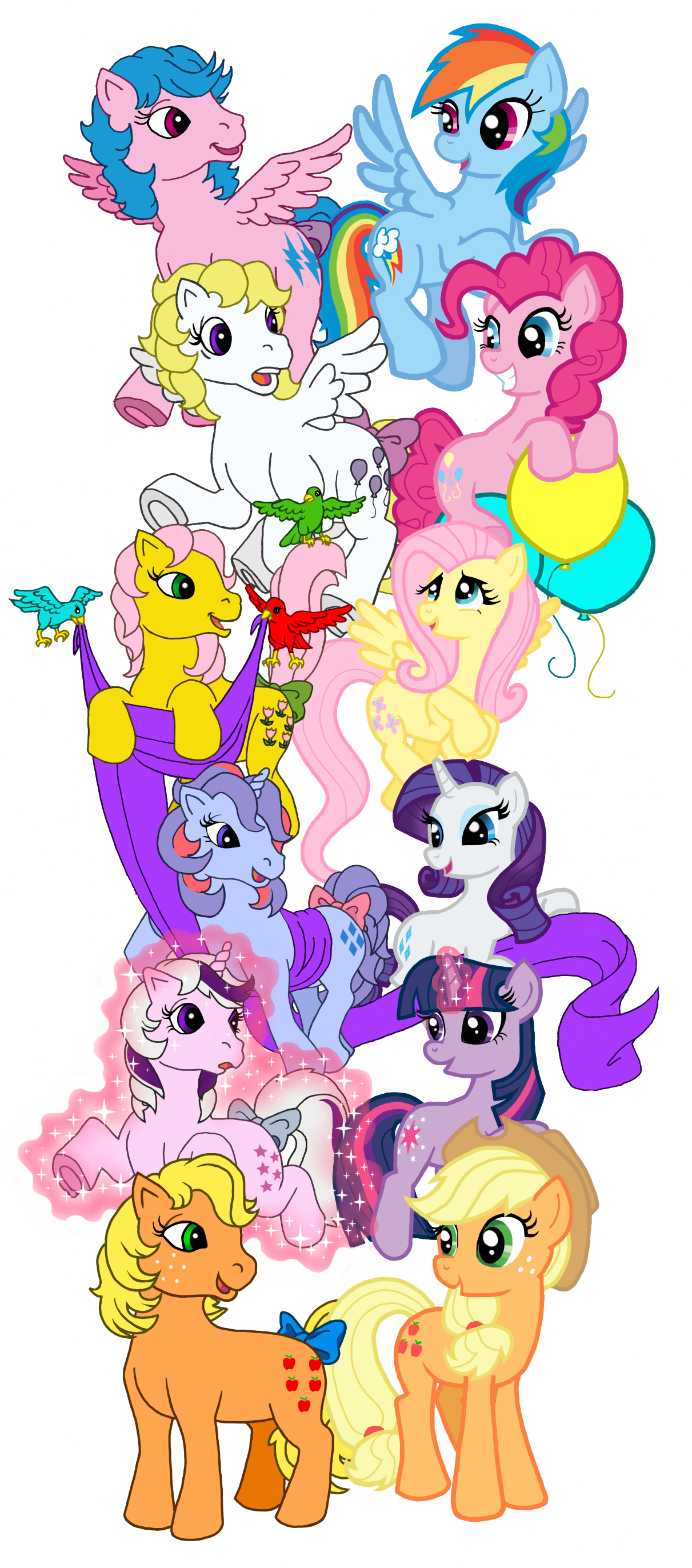 Rainbow Dash" "suprise - My Little Pony 1 Generation (1211x2744), Png Download