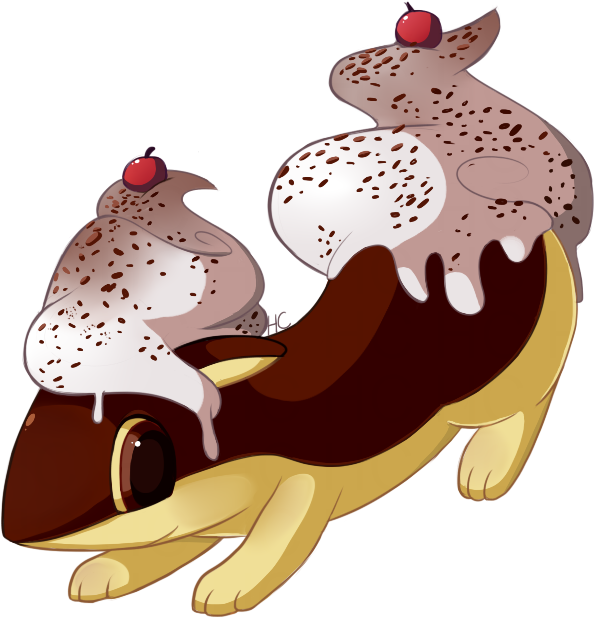 Or The Mutant Offspring Of A Vanilluxe And A Typhlosion - Chocolate Quilava (630x625), Png Download