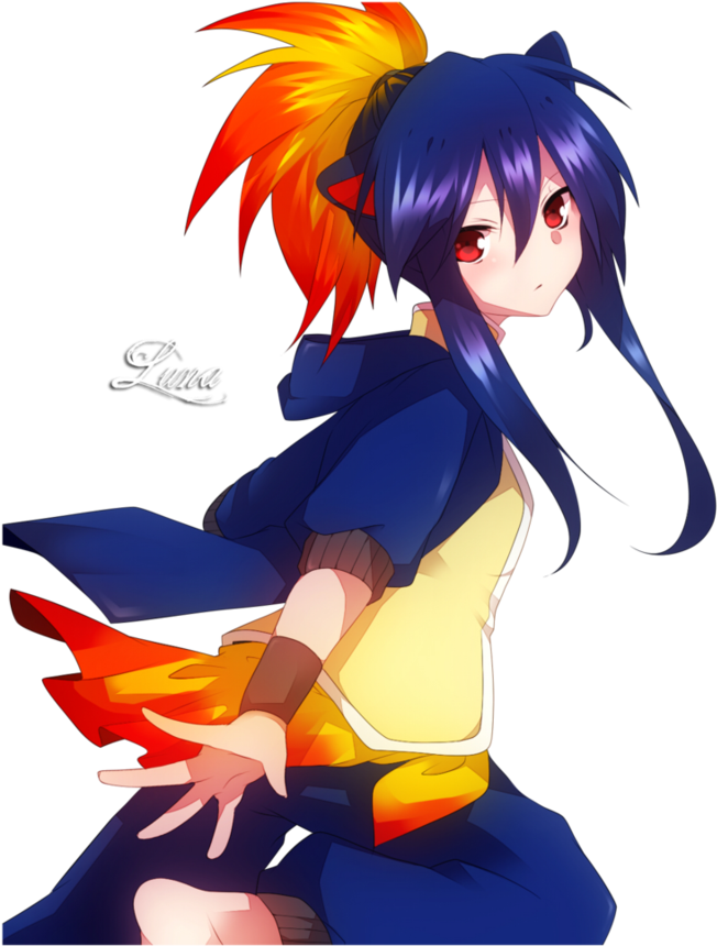 Quilava Gijinka (800x1000), Png Download