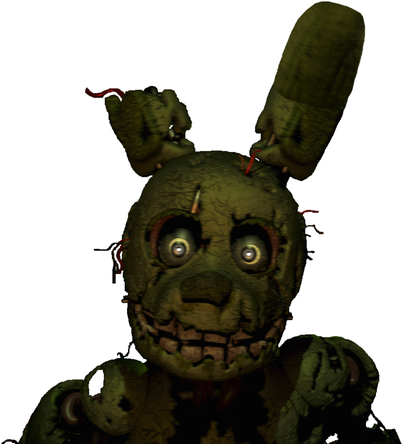 Springtrap - Fnaf Jumpscare Animated Gif (800x898), Png Download