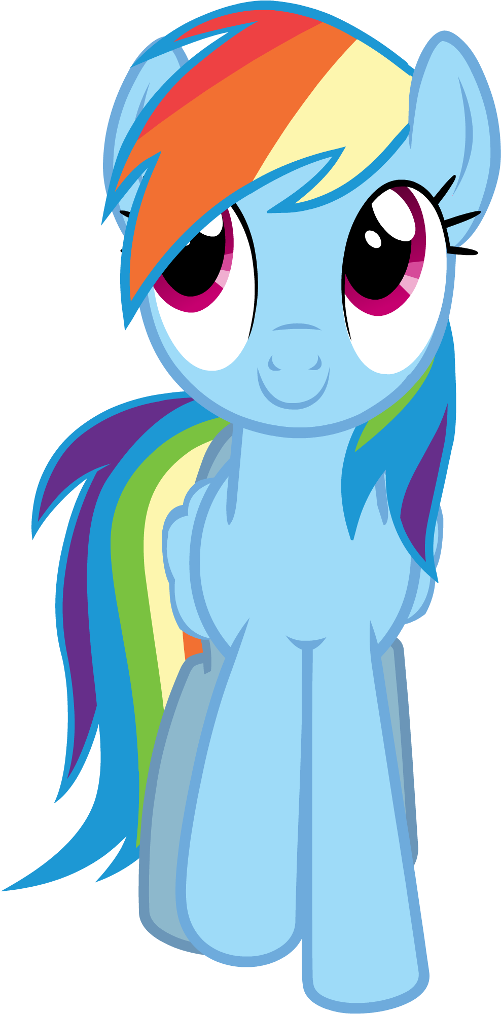 Transparent Download Pinkie Pie S E Png Mlp My - My Little Pony Rainbow Dash Front (1030x2059), Png Download