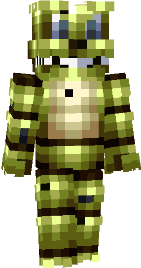 Not So Much To Say - Fnaf World Minecraft Skin Springtrap (286x543), Png Download